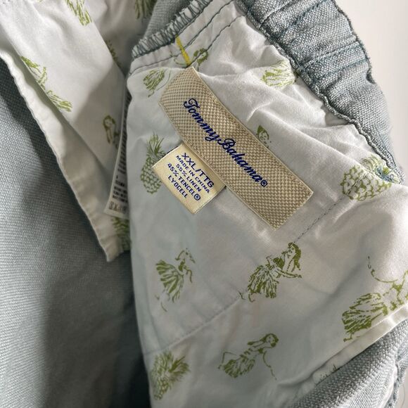 Tommy Bahama Relax Linen Blend Cargo Shorts Mens XXL Stretch Drawstring Green - Picture 6 of 8